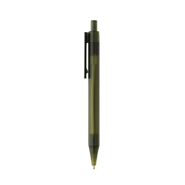 Obrázky: Priehľadné pero X8 z GRS RPET, zelené, Obrázok 3