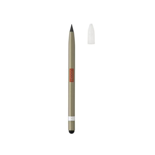 Obrázky: Zelená nekonečná ceruzka z hliníka s gumou, Obrázok 4