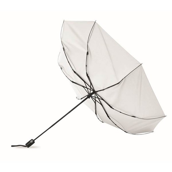 Obrázky: Biely vetruodolný, automatický skladací dáždnik, Obrázok 4