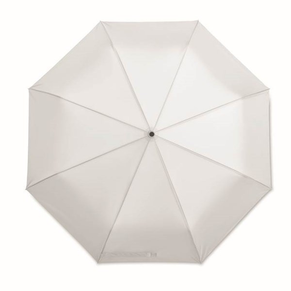 Obrázky: Biely vetruodolný, automatický skladací dáždnik, Obrázok 6