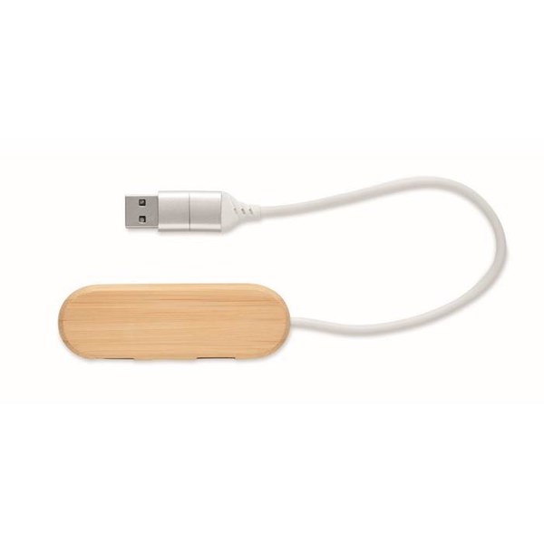 Obrázky: Trojportový USB bambusový rozbočovač, Obrázok 6
