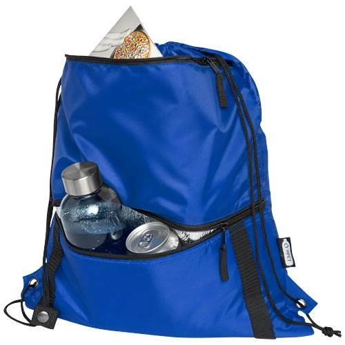 Obrázky: Recyklovaný kr.modrý skladací ruksak,predné vrecko, Obrázok 7