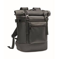 Obrázky: Čierny rolovací ruksak, tarpaulín,vonkajšie vrecko