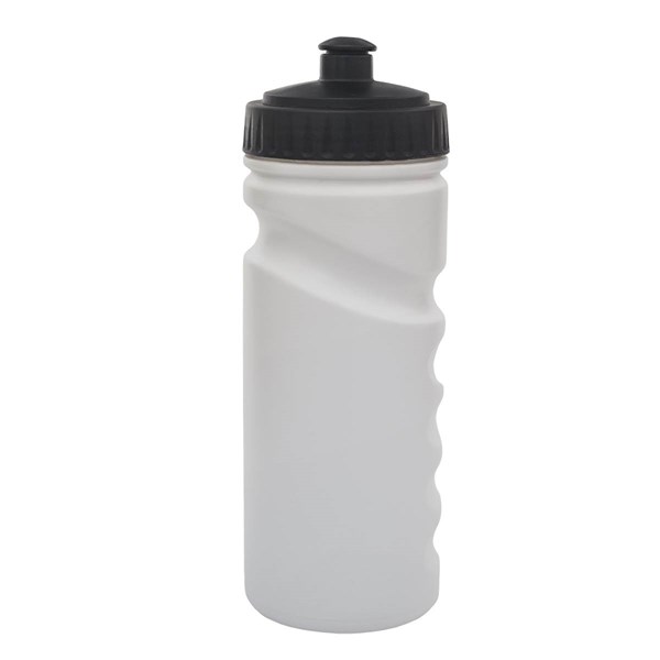 Obrázky: Športová fľaša 500 ml, biela s čiernym viečkom, Obrázok 3