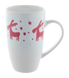 Zobrazit detaily pro Vianočná  porcelánový hrnček 400ml, sob Obrázky: Vianočná  porcelánový hrnček 400ml, sob
