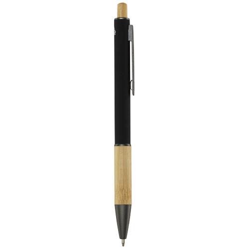 Obrázky: Čierne  guličkové pero - recykl. hliník/bambus, ČN, Obrázok 7