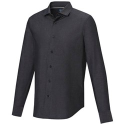 Obrázky: Čierna pánska košeľa, dl.rukáv-certif. GOTS, XL