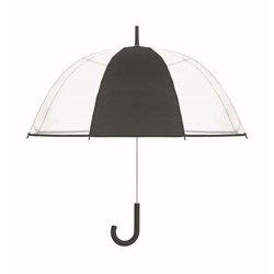 Obrázky: Priehľadný mechanický dáždnik s čiernym panelom