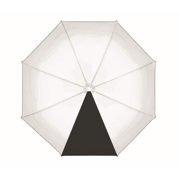 Obrázky: Priehľadný mechanický dáždnik s čiernym panelom, Obrázok 3