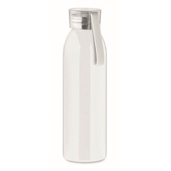 Obrázky: Biela jednostenná nerezová fľaša 650 ml