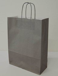 Zobrazit detaily pro Papierová taška šedá 26x11x34,5 cm, krútená šnúra Obrázky: Papierová taška šedá 26x11x34,5 cm, krútená šnúra