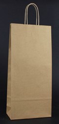 Zobrazit detaily pro Kraft.papier. taška 18x8x39cm na 2 fľaše,prírodná Obrázky: Kraft.papier. taška 18x8x39cm na 2 fľaše,prírodná