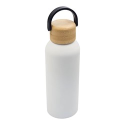 Zobrazit detaily pro Termoska 500 ml s bambus.viečkom a uchom, biela Obrázky: Termoska 500 ml s bambus.viečkom a uchom, biela