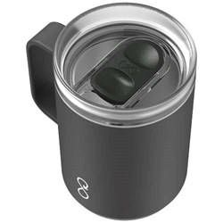 Zobrazit detaily pro Čierny 350ml termohrnček s uchom, dvojitá izolácia Obrázky: Čierny 350ml termohrnček s uchom, dvojitá izolácia
