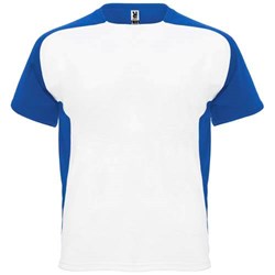 Zobrazit detaily pro Detské šport.tričko, 140g, bielo-modré, veľ. 12 Obrázky: Detské šport.tričko, 140g, bielo-modré, veľ. 12
