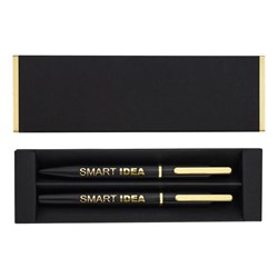 Zobrazit detaily pro Zlatá kovová  sada guličkového  pera a rollera Obrázky: Zlatá kovová  sada guličkového  pera a rollera