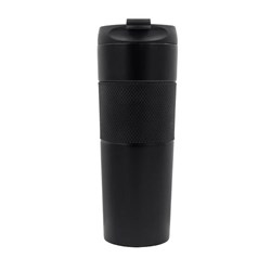 Zobrazit detaily pro Čierny termohrnček 450 ml, french press, gum.úchop Obrázky: Čierny termohrnček 450 ml, french press, gum.úchop