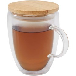 Zobrazit detaily pro Sklenený hrnček, 350 ml a bambusovým viečkom Obrázky: Sklenený hrnček, 350 ml a bambusovým viečkom