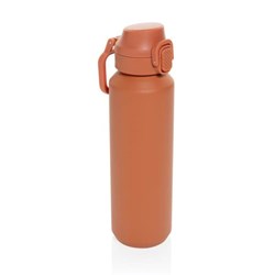 Zobrazit detaily pro Uzamykateľná nerez športová fľaša 600ml, oranžová Obrázky: Uzamykateľná nerez športová fľaša 600ml, oranžová