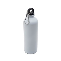 Zobrazit detaily pro Fľaša 800 ml, nerez oceľ s karabínou, biela mat Obrázky: Fľaša 800 ml, nerez oceľ s karabínou, biela mat